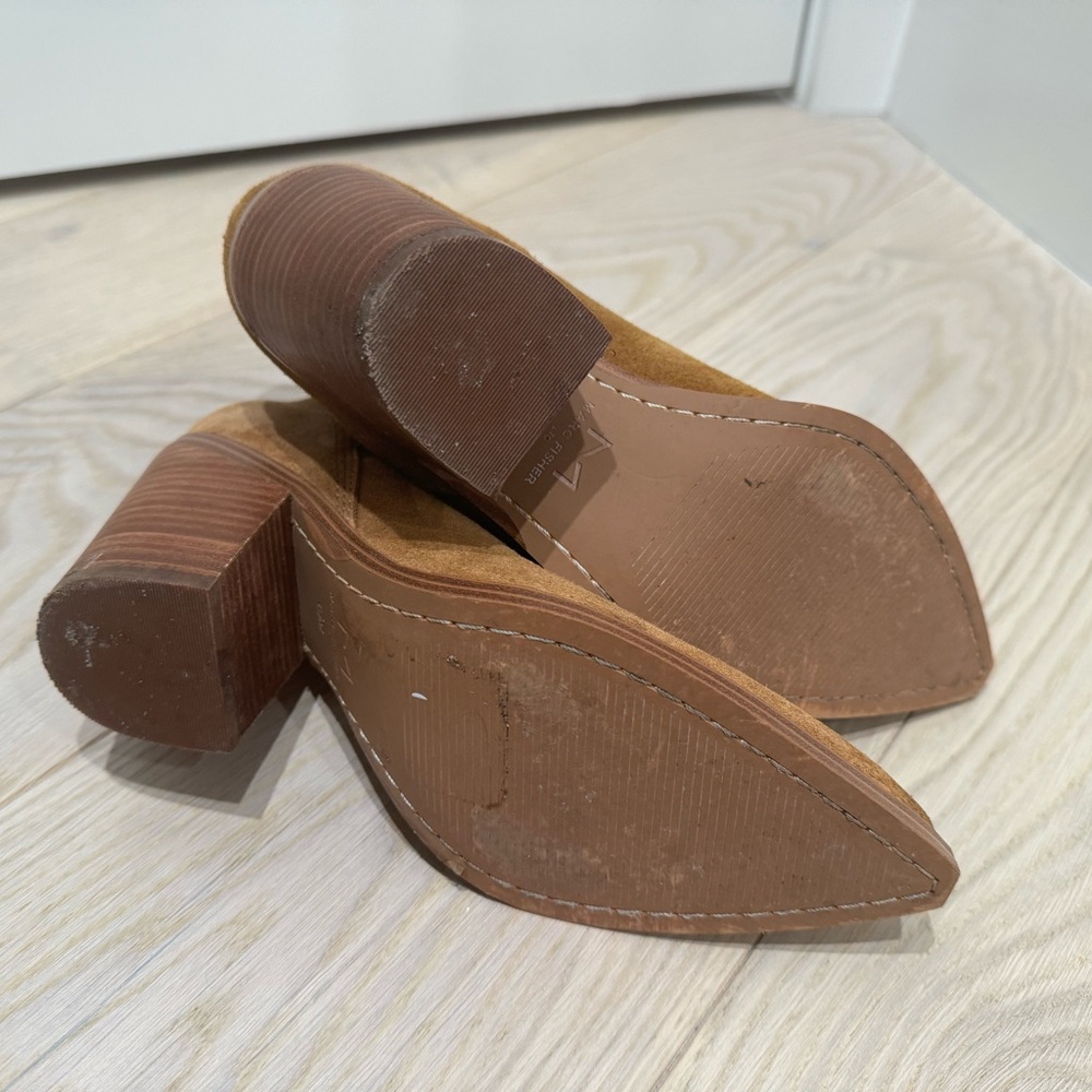 Marc Fisher Suede Tan Boots With 3 In Block Heel,… - image 4